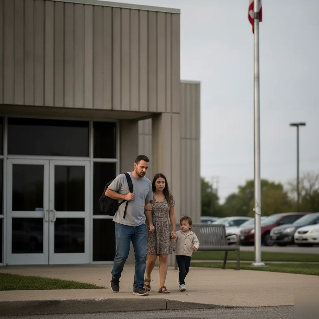 Family reuniting outside Franklin County Corrections Center after bail bonds release